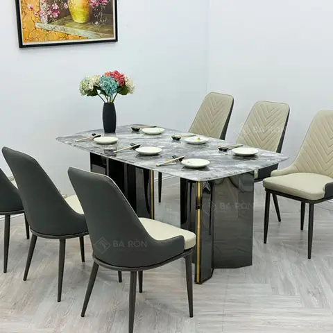 Bàn Ăn Mặt Đá Chân Inox: Top Mẫu Sang Trọng, Bền Đẹp & Bí Quyết Chọn Lựa