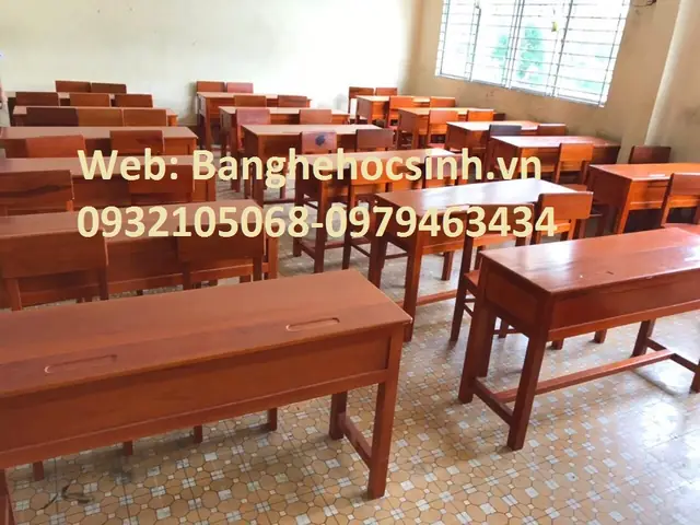 Bàn Ghế Gỗ Học Sinh Tiểu Học: Tiêu Chuẩn, Kích Thước & Mẫu Mã Đẹp