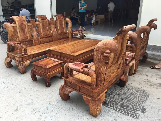 Bộ Bàn Ghế Gỗ Hương Vân Tay 14: Kiểu Dáng, Kích Thước Và Mẫu Mã Đẹp