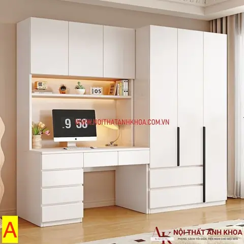 Bàn Học Kèm Tủ Quần Áo: Mẫu Mã, Kinh Nghiệm Chọn Mua & Lưu Ý Quan Trọng
