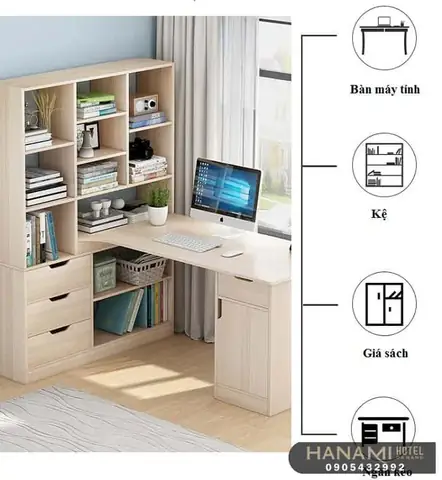 Bàn Học Liền Giá Sách Đà Nẵng: Mẫu Đẹp, Giá Tốt & Địa Chỉ Mua Uy Tín