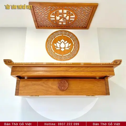 Bàn Thờ Gỗ Gõ Đỏ Treo Tường: Mẫu Mã, Kích Thước Và Lưu Ý Chọn Mua