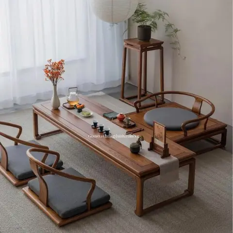 Bàn Uống Trà Ngồi Bệt: Mẫu Đẹp, Chất Liệu Và Kinh Nghiệm Chọn Mua