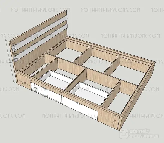 Bản Vẽ Kỹ Thuật Giường Có Ngăn Kéo: Hướng Dẫn Chi Tiết Và Mẫu Tham Khảo