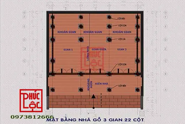Bản Vẽ Nhà 3 Gian: Mẫu Thiết Kế, Công Năng & Lưu Ý Quan Trọng Chuẩn Truyền Thống