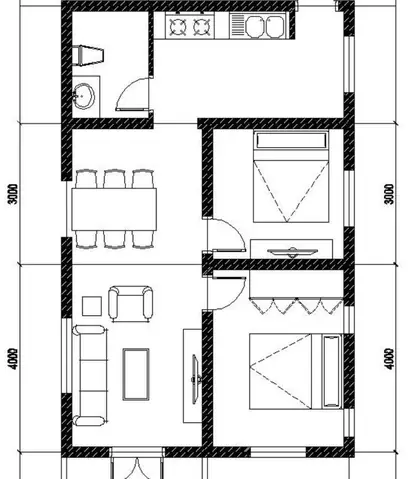 Mẫu Bản Vẽ Nhà Cấp 4 1 Phòng Ngủ Đẹp, Đơn Giản, Đầy Đủ Công Năng
