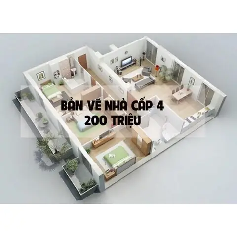 Bản Vẽ Nhà Cấp 4 Dưới 200 Triệu: Mẫu Đẹp, Tối Ưu Chi Phí & Công Năng Bản Vẽ Nhà Cấp 4 Dưới 200 Triệu: Mẫu Đẹp, Tối Ưu Chi Phí & Công Năng