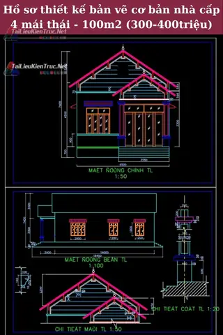 Mẫu Nhà Cấp 4 Mái Thái Dưới 300 Triệu: Bản Vẽ & Thiết Kế Đẹp, Giá Tốt