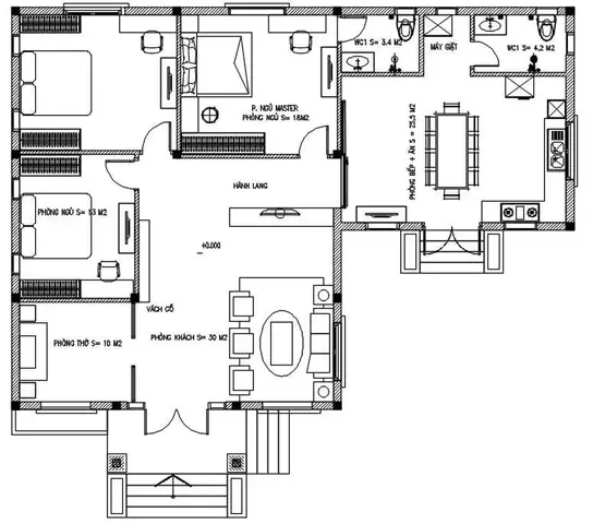 Bản Vẽ Nhà Cấp 4 Mái Thái Chữ L: Mẫu Đẹp, Chi Tiết & Kinh Nghiệm Xây Dựng