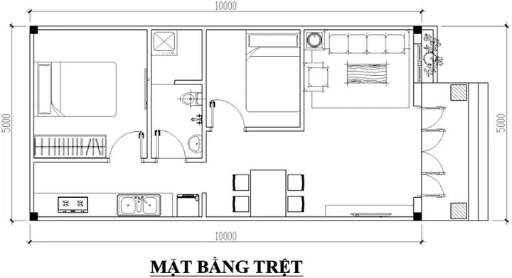 Top Mẫu Bản Vẽ Nhà Cấp 4 Ngang 5m: Thiết Kế Tối Ưu & Tiện Nghi