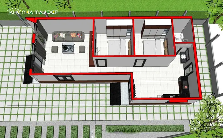 Bản Vẽ Nhà Chữ L 1 Tầng: Mẫu Thiết Kế Đẹp & Tiện Nghi Nhất