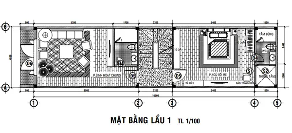 Bản Vẽ Nhà Ống 2 Tầng 4x16m: Mẫu Thiết Kế Đẹp & Bố Trí Công Năng Tối Ưu