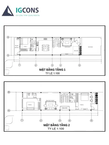 500+ Mẫu Bản Vẽ Nhà Ống 2 Tầng Đẹp Hiện Đại, Tiết Kiệm Chi Phí