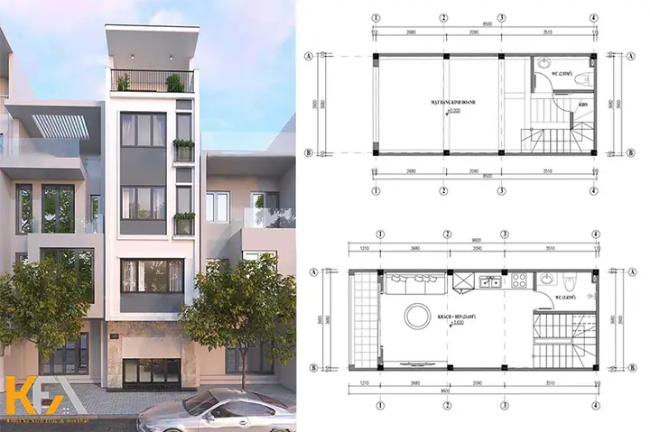 Bản Vẽ Thiết Kế Nhà Ống 4x9m: Mẫu Đẹp, Tối Ưu Không Gian & Kinh Nghiệm Chọn Lọc