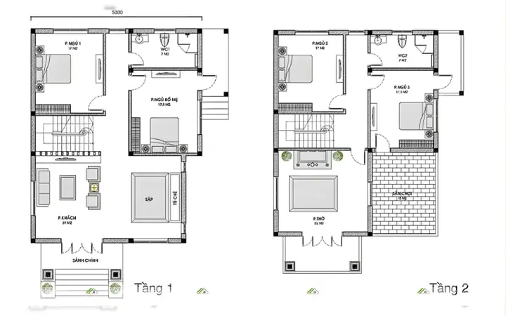 Top 15+ Mẫu Bản Vẽ Nhà 2 Tầng Đẹp, Chi Tiết Cập Nhật 2025