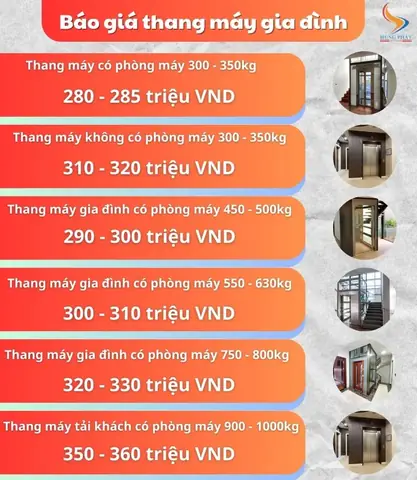 Báo Giá Thang Máy Gia Đình 350kg Chi Tiết & Kinh Nghiệm Chọn Mua 2026