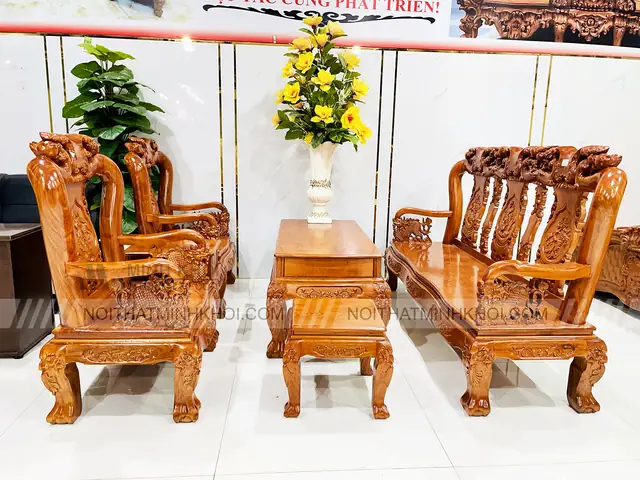 Bộ Bàn Ghế Gỗ Hương Tay 10: Mẫu Mã, Kích Thước Và Kinh Nghiệm Chọn Mua