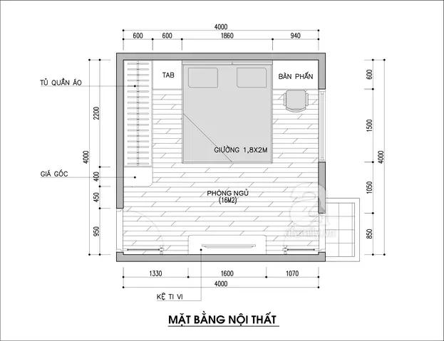 25+ Mẫu Bố Trí Phòng Ngủ 16m2 Đẹp, Tiện Nghi & Đa Dạng Phong Cách 25+ Mẫu Bố Trí Phòng Ngủ 16m2 Đẹp, Tiện Nghi & Đa Dạng Phong Cách