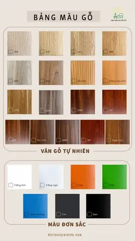 Các Loại Màu Gỗ Công Nghiệp Phổ Biến & Xu Hướng Mới Nhất Cho Nội Thất