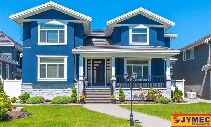 Top 30+ Mẫu Nhà Sơn Màu Xanh Đẹp, Hiện Đại & Hợp Phong Thủy