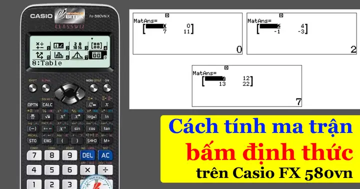 Hướng Dẫn Chi Tiết Cách Bấm Máy Tính Matrix Bậc Thang (dạng Rref) Trên Casio Fx 580vnx