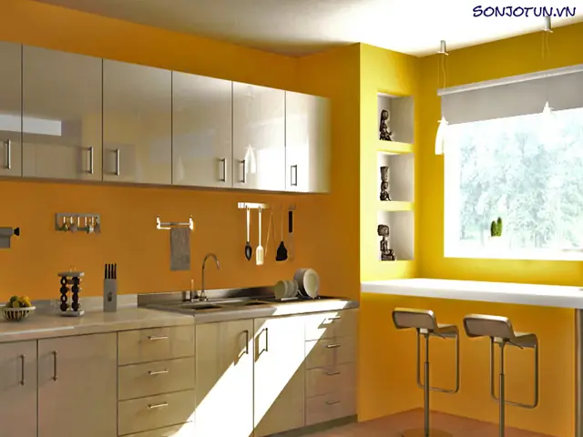 Chọn Màu Sơn Cho Bếp Và Phòng Ăn: Hợp Phong Thủy, Đẹp Hiện Đại Chọn Màu Sơn Cho Bếp Và Phòng Ăn: Hợp Phong Thủy, Đẹp Hiện Đại