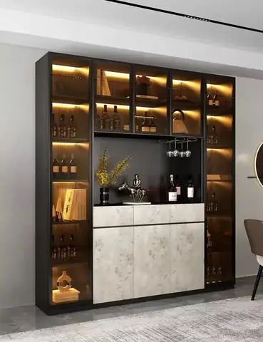 Tủ Rượu Trang Trí Phòng Khách: Mẫu Đẹp, Sang Trọng & Lựa Chọn Thông Minh