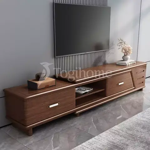 Kệ Tivi Gỗ Nguyên Khối: Các Mẫu Đẹp, Bền & Kinh Nghiệm Chọn Mua