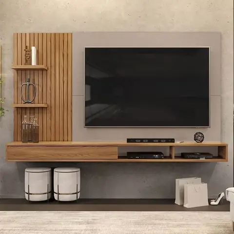 Kệ Tivi Gỗ Tự Nhiên Treo Tường: Mẫu Mã, Lưu Ý & Kinh Nghiệm Chọn Mua