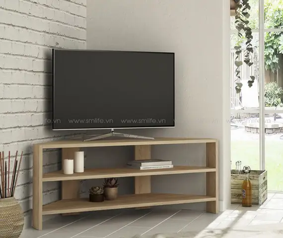 Kệ Tivi Góc Bằng Gỗ: Mẫu Đẹp, Tiết Kiệm Không Gian & Lưu Ý Chọn Mua