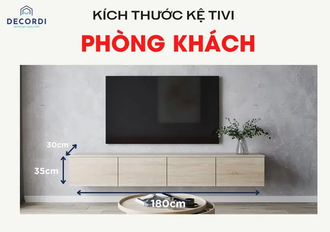 Kích Thước Kệ Tivi Chuẩn: Hướng Dẫn Chọn Kích Thước Hợp Lý Theo Từng Loại Tivi