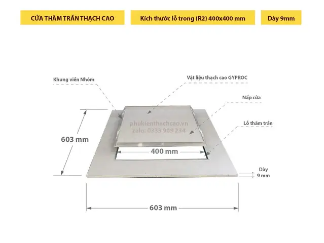 Kích Thước Lỗ Thăm Trần Chuẩn & Các Lưu Ý Chọn Lựa