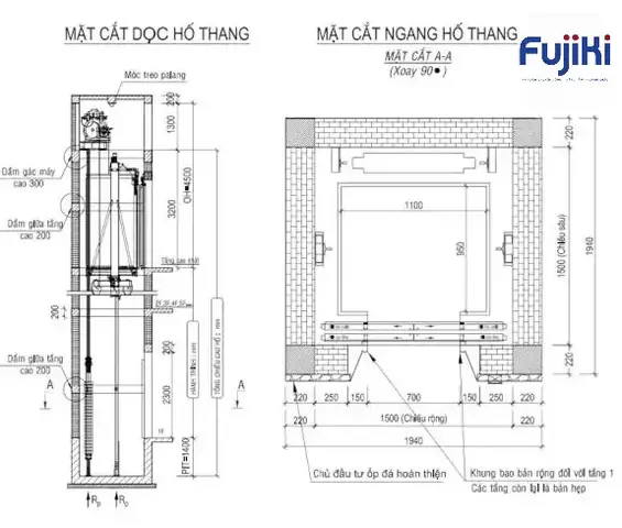 Kích Thước Thang Máy 350kg: Thông Số Hố Thang, Cabin & Tư Vấn Chi Tiết