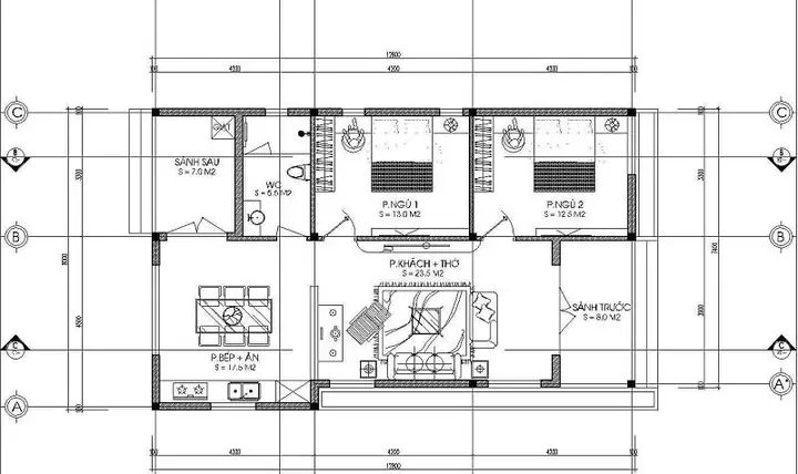 105+ Mẫu Mặt Bằng Nhà Cấp 4 2 Phòng Ngủ Đẹp, Tiết Kiệm Chi Phí 2024