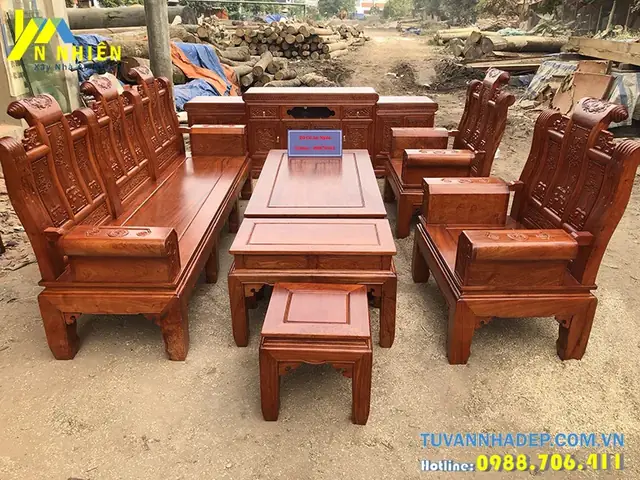 30+ Mẫu Bàn Ghế Gỗ Phòng Khách Đẹp, Sang Trọng 2019 & Cập Nhật