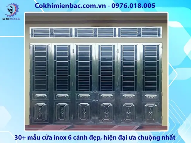 Tổng Hợp Mẫu Cửa Inox 6 Cánh Đẹp, Hiện Đại & Báo Giá Chi Tiết