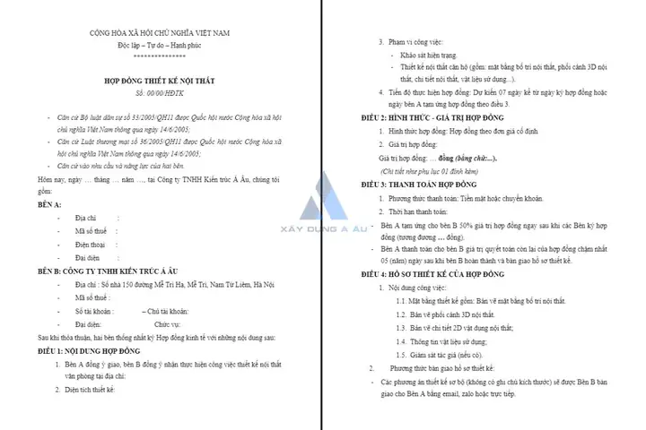 Mẫu Hợp Đồng Thiết Kế Chuẩn: Hướng Dẫn Chi Tiết Và Các Mẫu Phổ Biến