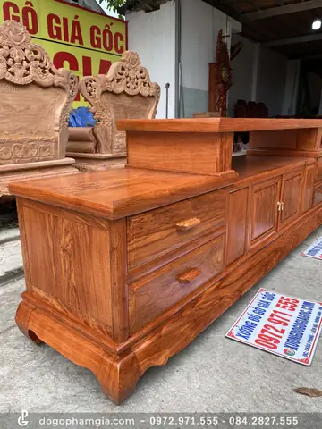 Mẫu Kệ Tivi Gỗ Hương Đá Đẹp: Lựa Chọn Sang Trọng Cho Phòng Khách Hiện Đại