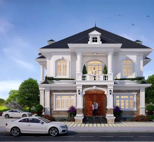 50+ Mẫu Biệt Thự 2 Tầng Kiểu Pháp Đẹp Sang Trọng & Đẳng Cấp Năm 2024-2025