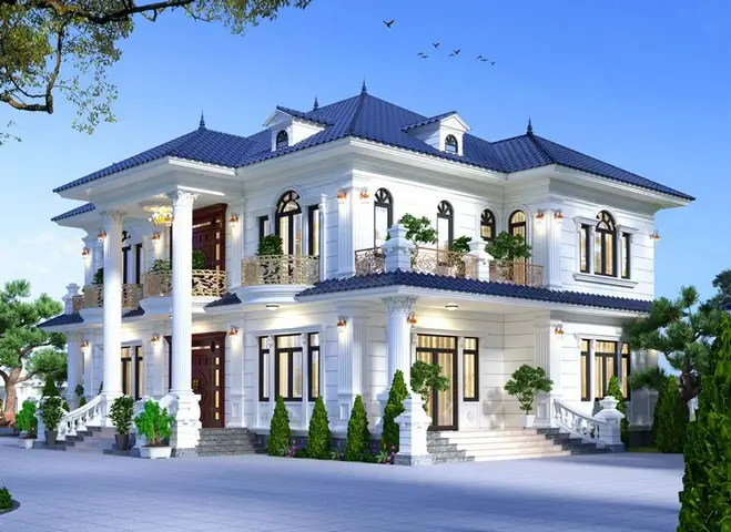 50+ Mẫu Biệt Thự 2 Tầng Kiểu Pháp Đẹp Sang Trọng & Đẳng Cấp Năm 2024-2025