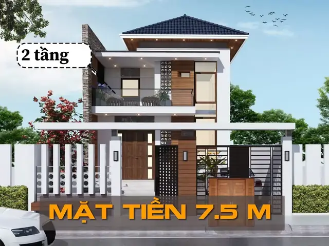 50+ Mẫu Nhà Ngang 7.5m Đẹp 2 Tầng Hiện Đại & Ấn Tượng