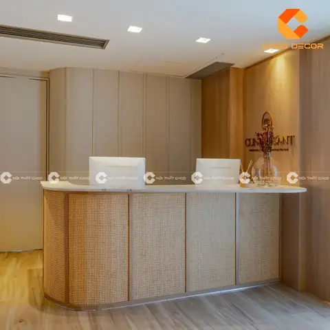 50+ Mẫu Quầy Lễ Tân Khách Sạn Đẹp, Sang Trọng & Ấn Tượng Nhất 2025