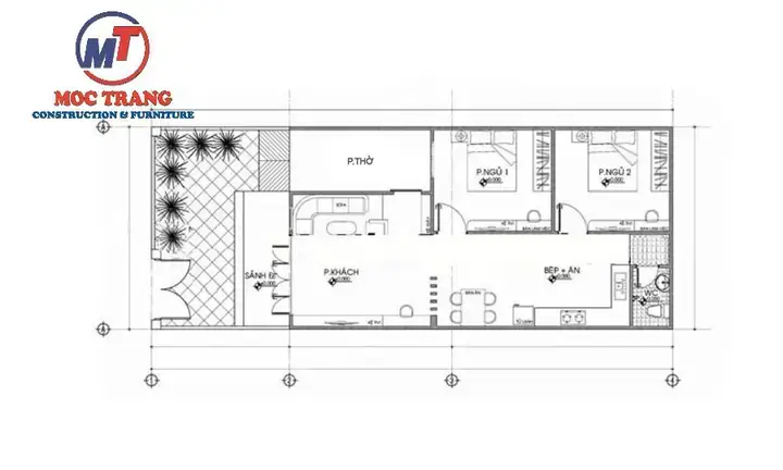 Mẫu Thiết Kế Nhà 5x12m 1 Tầng Đẹp, Hiện Đại Kèm Bản Vẽ Chi Tiết Mẫu Thiết Kế Nhà 5x12m 1 Tầng Đẹp, Hiện Đại Kèm Bản Vẽ Chi Tiết