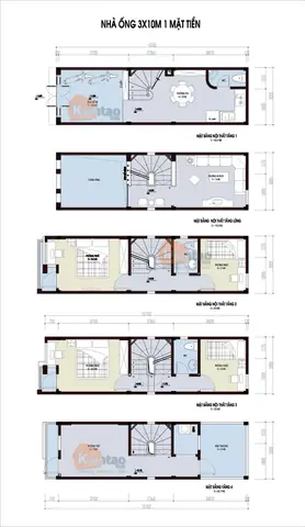 Mẫu Thiết Kế Nhà Ống 3x10m: 25+ Ý Tưởng Đẹp, Hiện Đại, Tối Ưu Công Năng