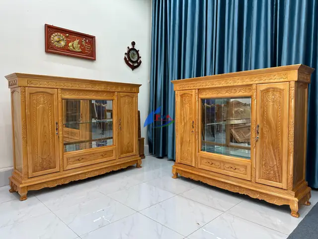 Top Mẫu Tủ Ly Gỗ Đẹp, Sang Trọng Và Phù Hợp Không Gian Sống