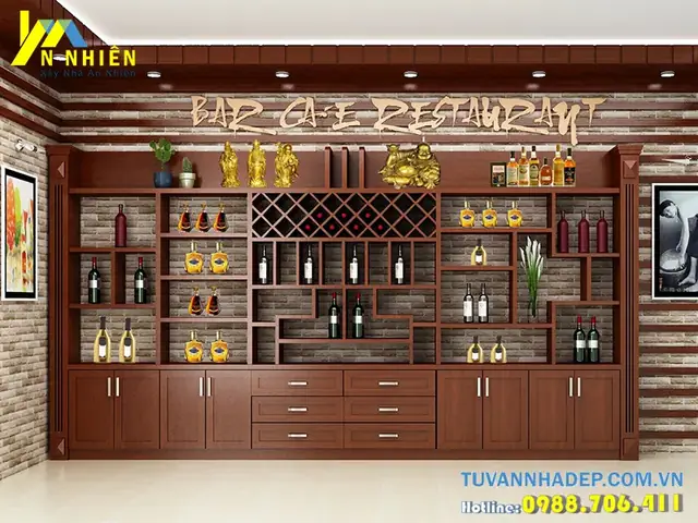 Top 99+ Mẫu Tủ Rượu Đẹp, Sang Trọng & Hiện Đại Cho Phòng Khách 2018