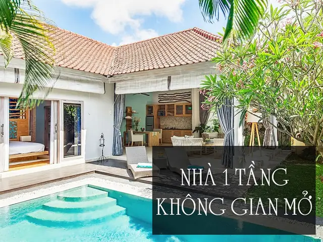 Mẫu Nhà 1 Tầng Không Gian Mở Đẹp & Hiện Đại 2025: Ý Tưởng Thiết Kế Thông Thoáng