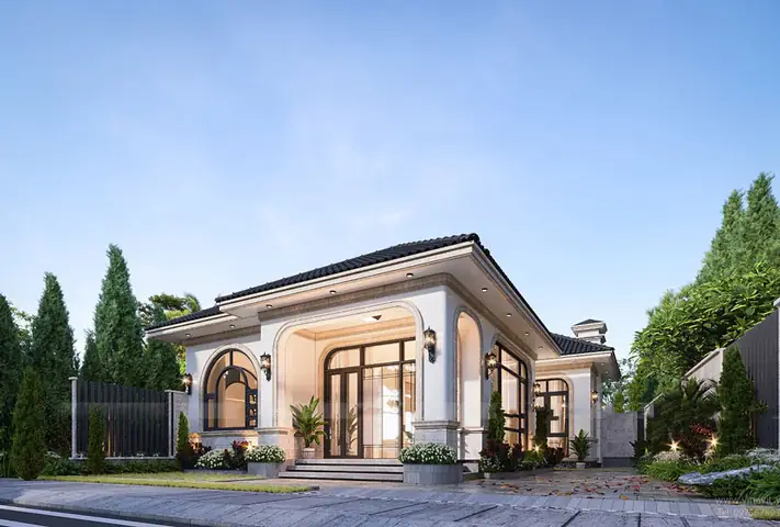 Top 99+ Mẫu Nhà 1 Tầng Tân Cổ Điển Đẹp Sang Trọng & Tiện Nghi