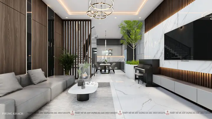 Nhà 5x20 Có Giếng Trời: Mẫu Thiết Kế Đẹp, Tối Ưu Ánh Sáng & Không Gian