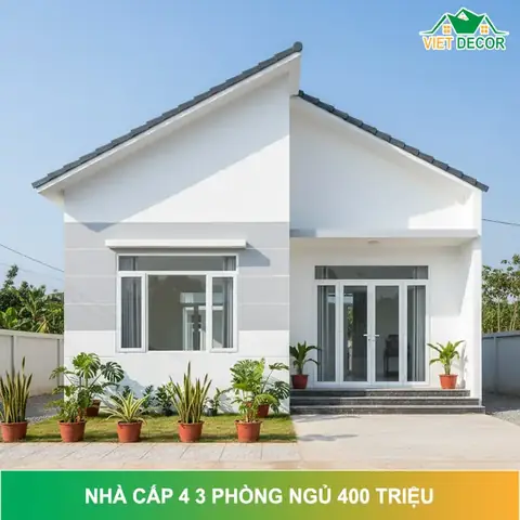 Mẫu Nhà Cấp 4 3 Phòng Ngủ 400 Triệu: Thiết Kế & Kinh Nghiệm Xây Dựng